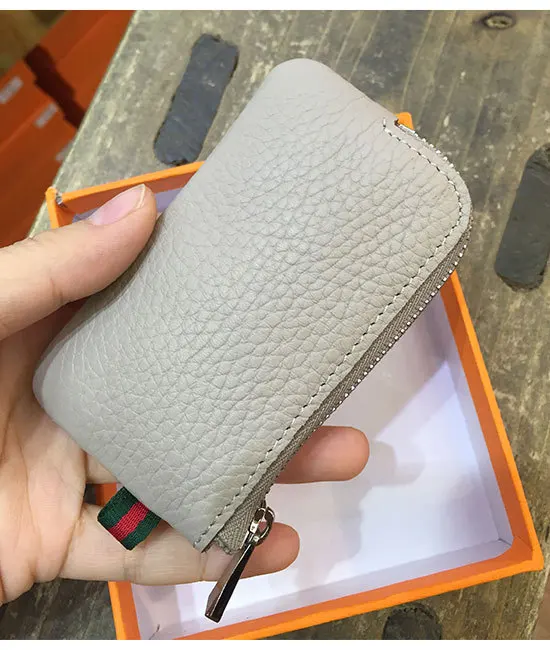Genuine Leather key pouch Fashion brand keychain Unisex key holder case luxury designer car key bag cute solid key wallet