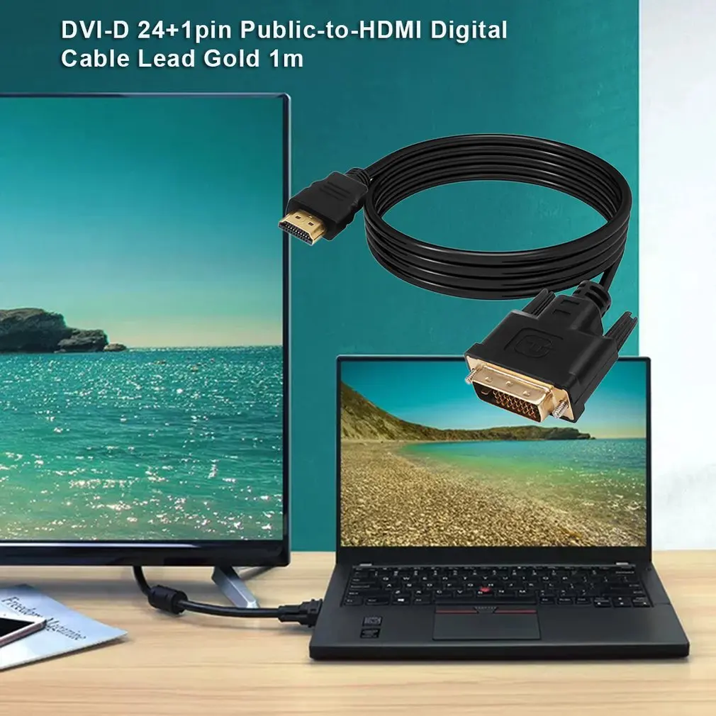 Прочный 1080 p DVI-D 24+ 1 контактный разъем для VGA 15Pin женский активный кабель адаптер конвертер