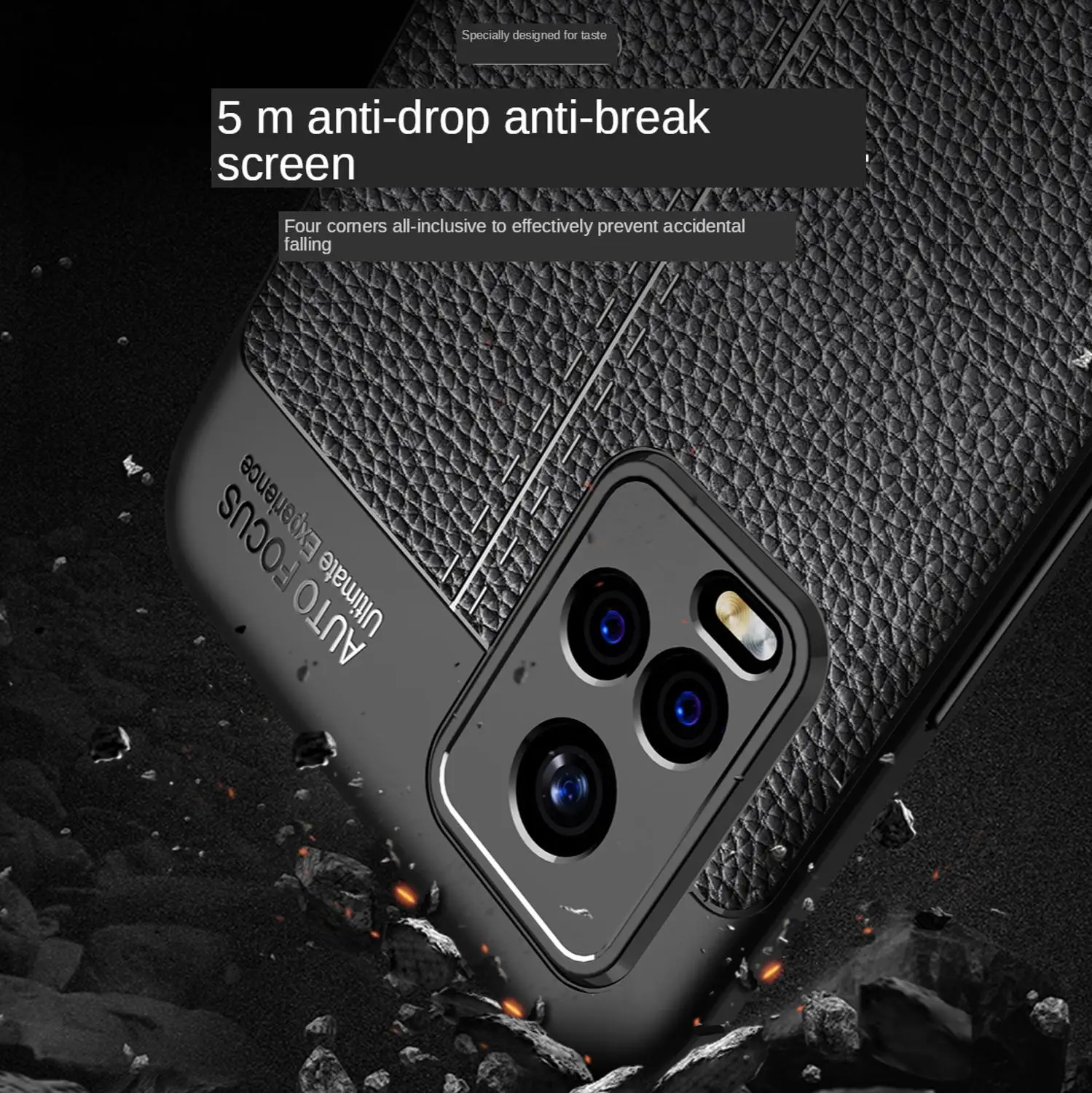 For VIVO S7 S6 V20 V17 X50 X30 Pro Y20 Shockproof Case Luxury Litchi Grain Pattern Soft TPU Silicone Cover for IQOO 5 Pro U1 Z1X ► Photo 2/6