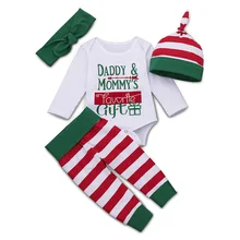 Одежда для маленьких девочек 3 предмета, Однотонная футболка для новорожденных топы, штаны, леггинсы, комплект одежды, рождественские комплекты одежды для маленьких девочек и мальчиков