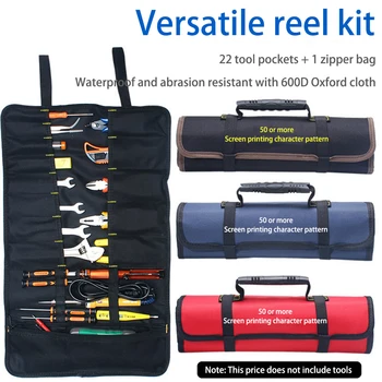 

Multi-function Reel Type Tool Bag Electrician Bag Storage Bag Thick Wear-resistant Computer Repair Canvas Bag