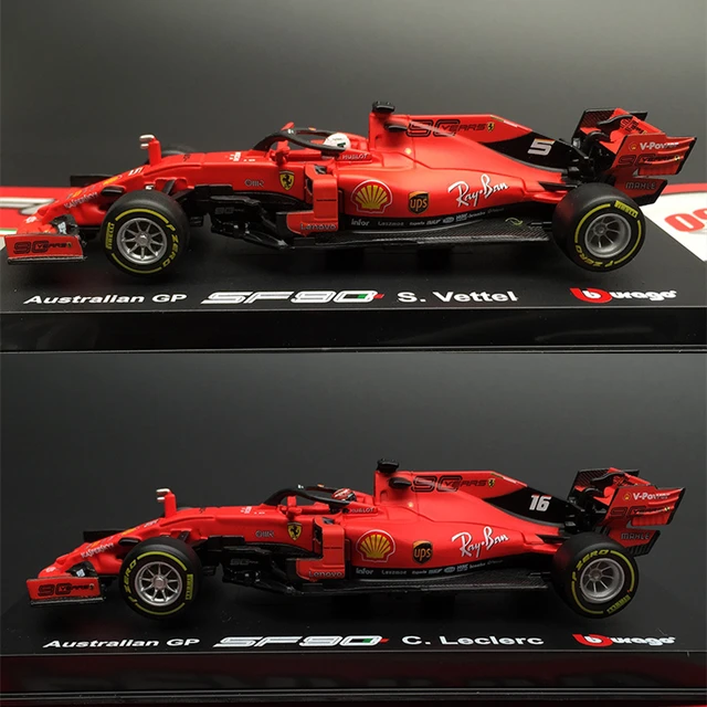 Bburago 1:43 F1 Ferrari 2019 SF90 Formula car Acrylic dust cover  simulation decoration collection gift toy die-casting model 4