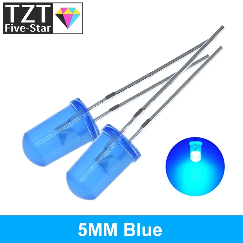 10/20/100PCS LED Transparent Runde 3MM 5MM Super Helle Wasser Klar Grün Rot Weiß gelb Blau Licht LED-Lampen Emittierende Diode – Detail 10
