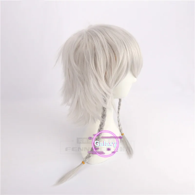TouHou Project OW Reaper Genderbend Izayoi Sakuya серебристо-серый плетеный синтетический волос Косплей Хэллоуин Карнавал+ шапка парик