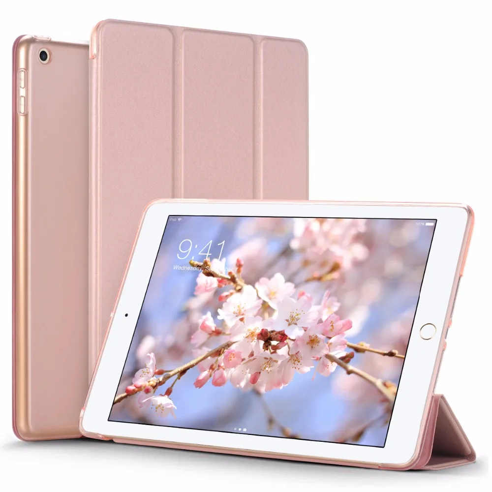Для iPad 9 7 &quot2017/2018 чехол тонкий легкий смарт-чехол с подставкой полупрозрачным