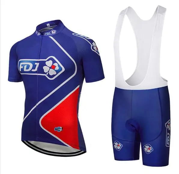 FDJ hombres Ropa deportiva al aire libre de la bicicleta de carreras de Ciclismo camisetas de secado raspido transpirable de Gel - Color: 3