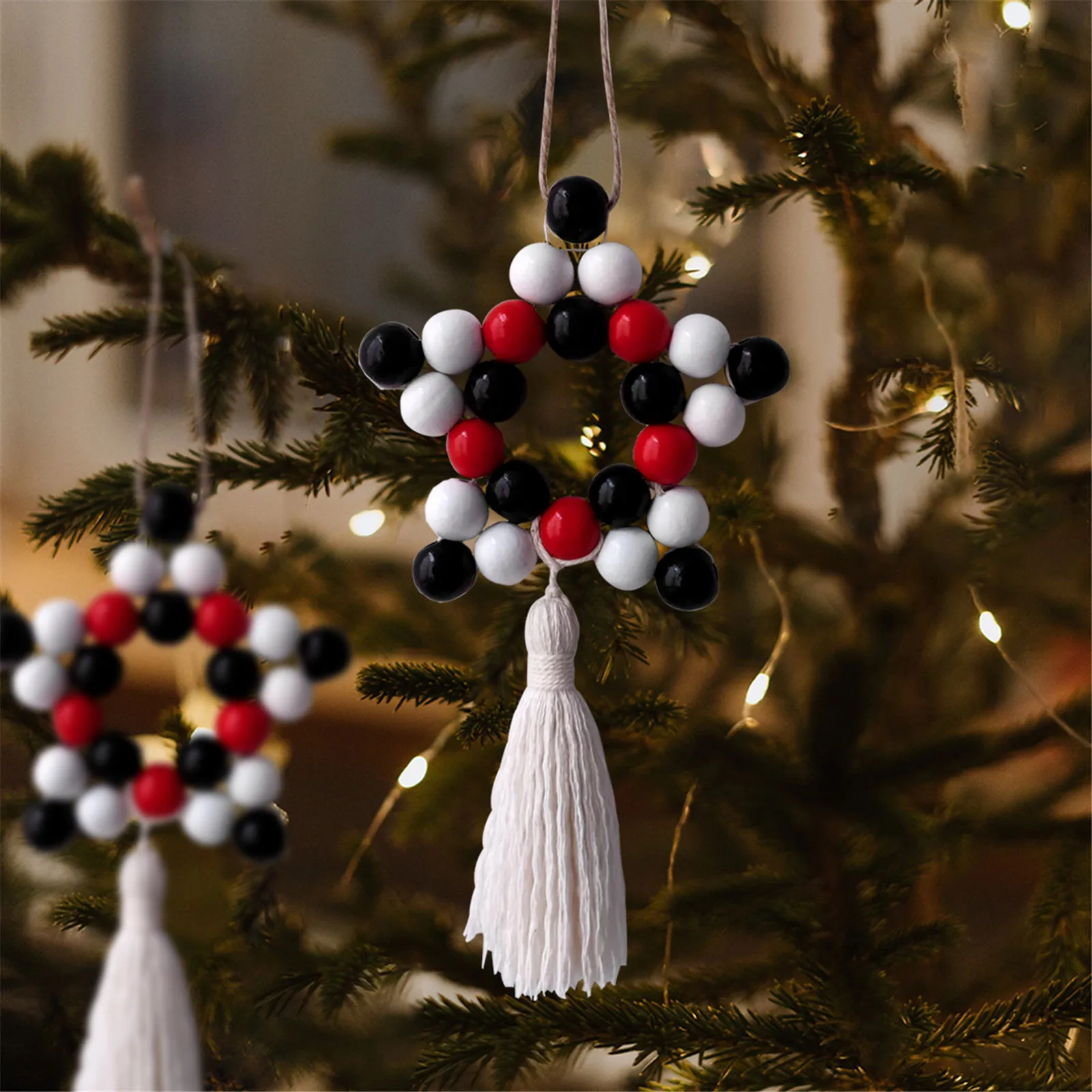 Tree-on-Life Cuerdas de Papel en Forma de Estrella Decoración de Gota Colgante Fiesta de Boda Decoraciones navideñas para el hogar Adorno Colgante Suministros para Festivales 