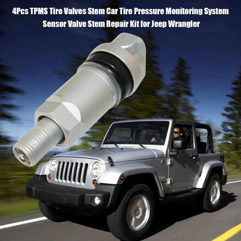 

1Pcs 2019 TPMS Tire Valves Stem Car Tire Pressure Monitoring System Sensor Valve Stem Repair Kit for Jeep Wrangler