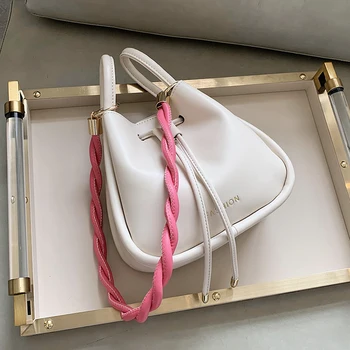 

NEW French Design Fashion 2in1 Bucket Bag Handbag & Elegant Shoulder Bag Messenger Bag Width 20.5cm Height 18cm Thickness 9cm