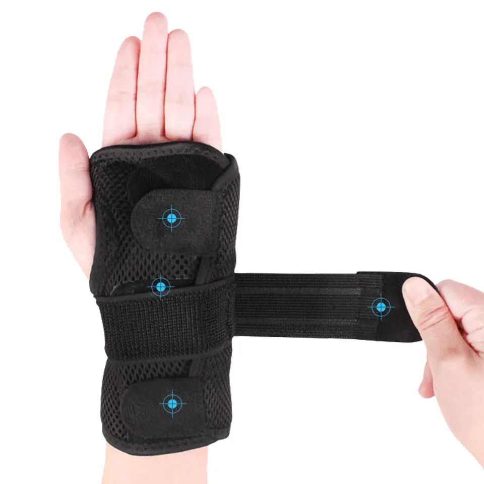 

Aolikes 1PCS Wrist Splints Wrist Support Brace for Arthritis Tendonitis Night Sleep with Palm Cushion Pad Right Left Hand