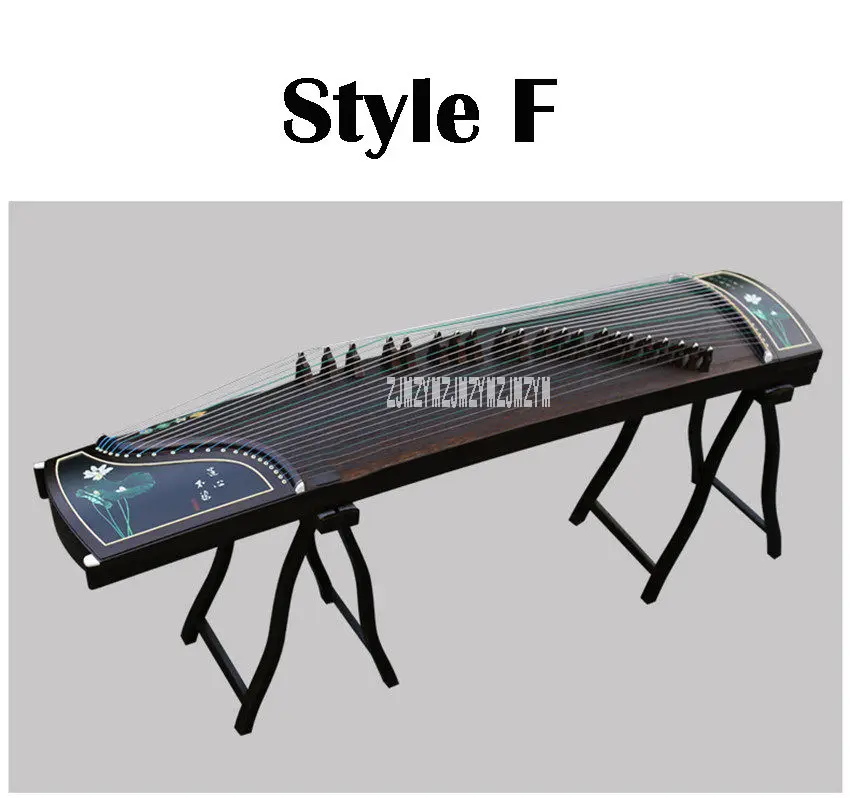 Guzheng Инструмент из цельного дерева ручная резьба профессиональная производительность guzheng с полным набором роскошных аксессуаров XSb001 - Цвет: F