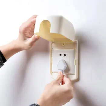 

Useful Waterproof And Dustproof Socket Protection Switch Box Plastic Anti-electrical Socket Cover for Baby Safety Home Decor