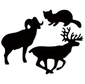 

HamyHo 3pcs Animal elk frame Metal Cutting Dies for Scrapbooking Card Making diy Album Embossing Die Cut Craft Stencils
