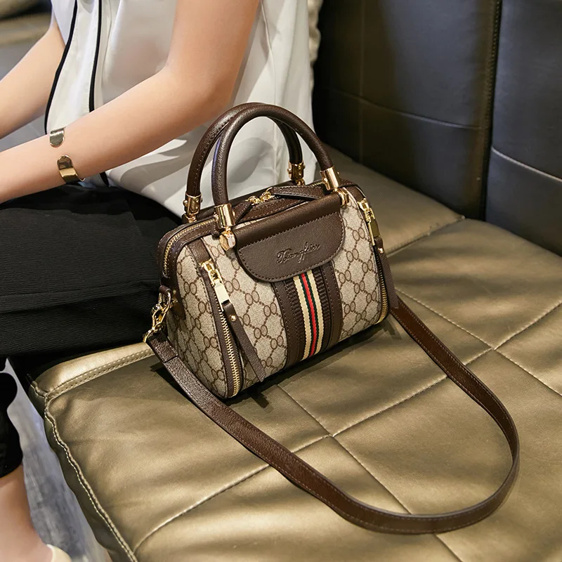 

2019 Summer New Style WOMEN'S Bag Europe And America Fashion BOSTON WOMEN'S Bag Printed Pillow Shoulder Bag/ Hand Bag Oblique La