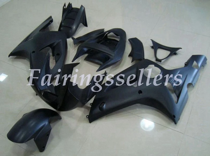 Matte Black OEM Качество Топ литья под давлением мотоцикл ABS Обтекатели комплект подходит для kawasaki Ninja zxzx6r 636 2003 2004 серебро - Цвет: Matte Black