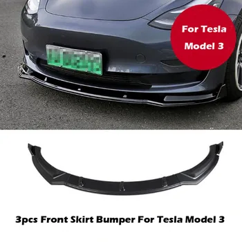 

3pcs Front skirt bumper Front lip protector for Tesla Model 3 Modification accessories