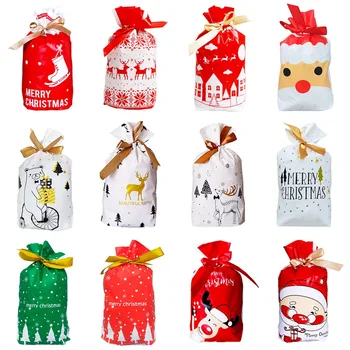 

Christmas Gift Bags Merry Christmas Decor for Home 2020 Navidad Ornaments Christmas Presents Bags Xmas Packing Bag New Year 2021
