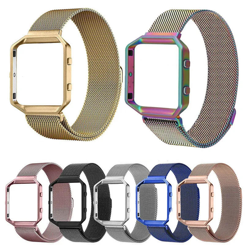 New Milanese Magnetic Loop Stainless Steel Band Strap For Fitbit Blaze Bracelet 