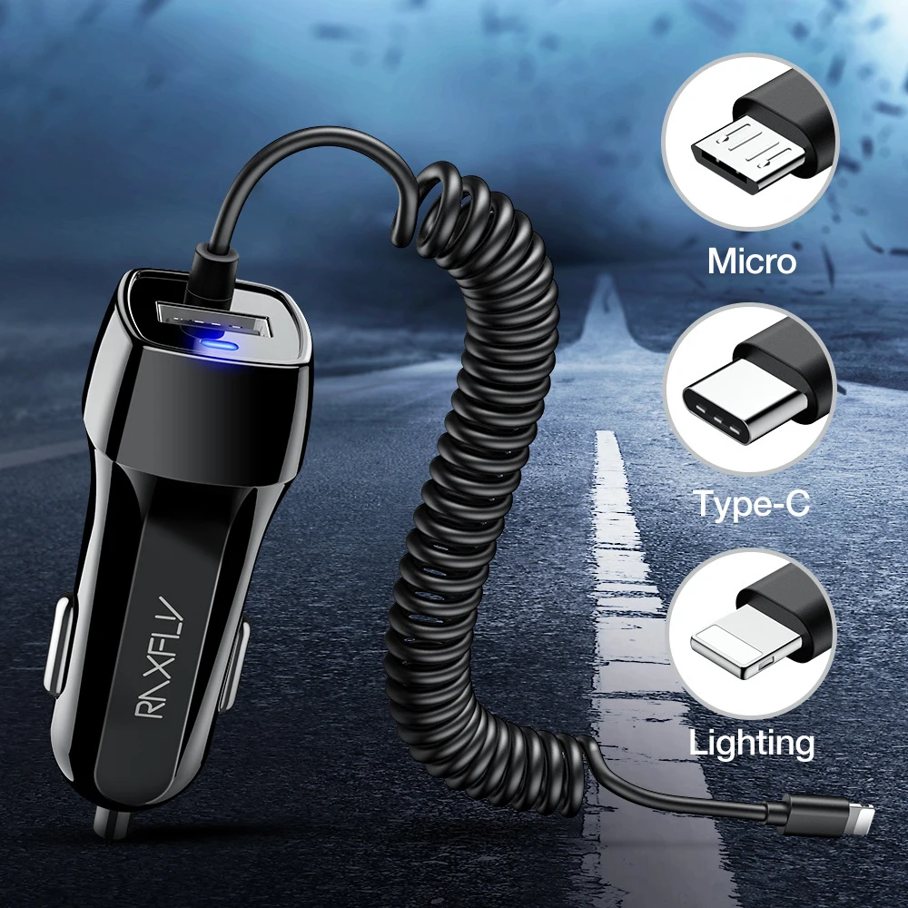 USB Автомобильное зарядное устройство для телефона Xiaomi автомобильное USB зарядное устройство Быстрая зарядная Зарядка Micro usb type C осветительный кабель для iPhone samsung