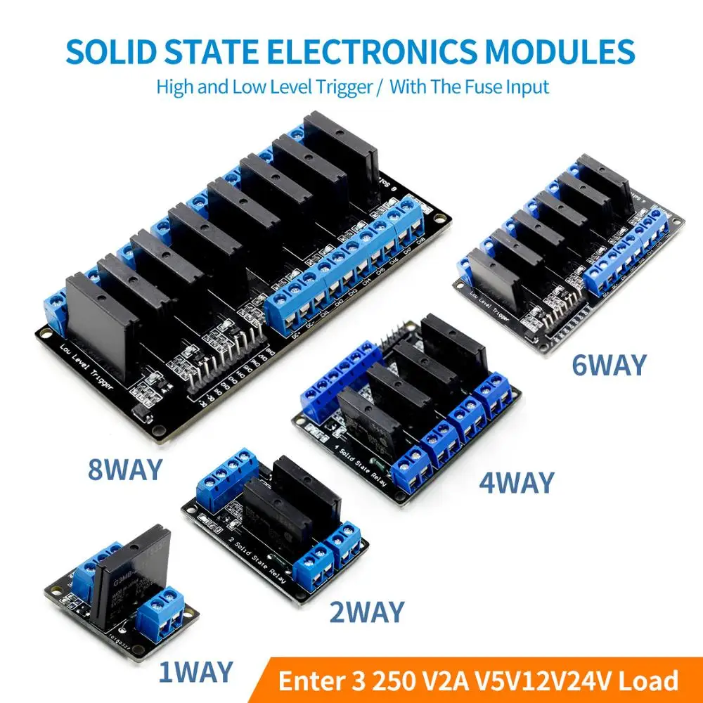 

1pcs 1 2 4 8 Channel 5V DC Relay Module Solid State Low Level SSR AVR DSP G3MB-202P Relay for Arduino