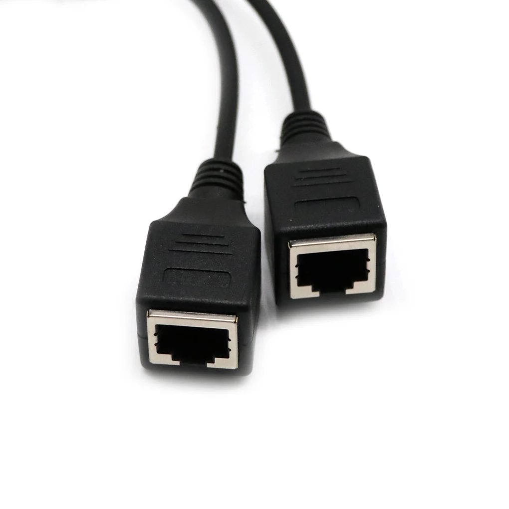 RJ45 Ethernet Кабель-адаптер сетевой сплиттер от 1 до 2 портов для мужчин и женщин LAN высокоскоростной шнур для ПК ТВ интернет