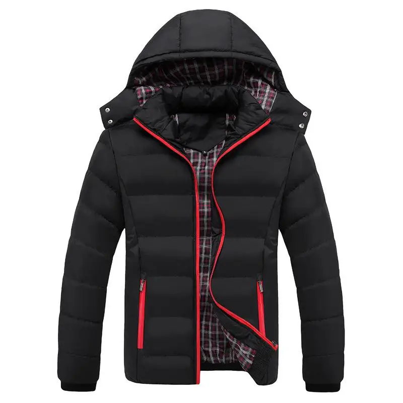 Мужская зимняя теплая черная Толстая зимняя верхняя одежда с длинным рукавом, пуховая куртка нормальной длины, Мужское пальто большого размера 3XL-6XL, Утиный пух - Цвет: StyleA1