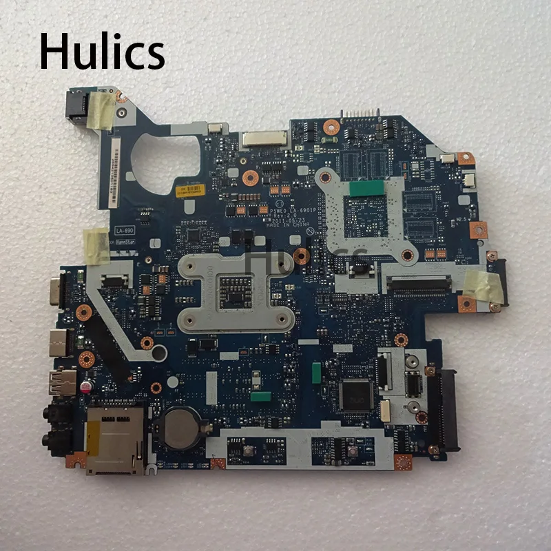 Hulics P5WE0 LA-6901P материнская плата для ноутбука acer 5750 5750G серии MBR9702003 MB. R9702.003 HM65 основная плата