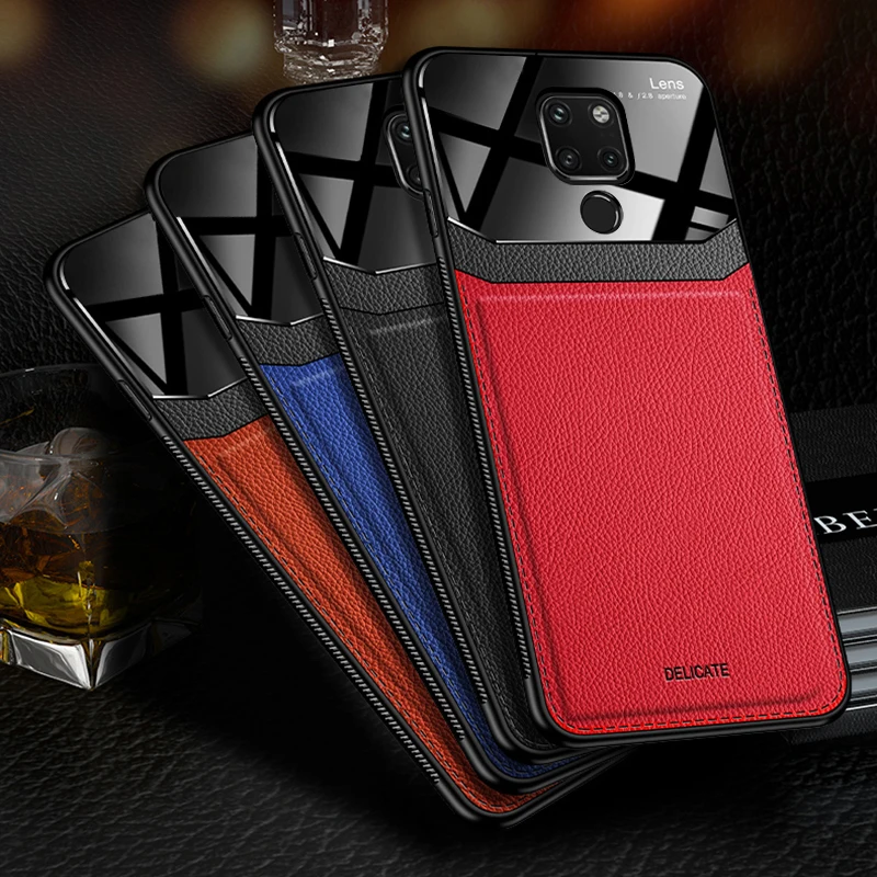 I coque, чехол, чехол, для HuaWei mate 20 lite mate 20 Pro на кожаном зеркальном стекле Силиконовый противоударный телефон роскошные мягкие милые чехлы