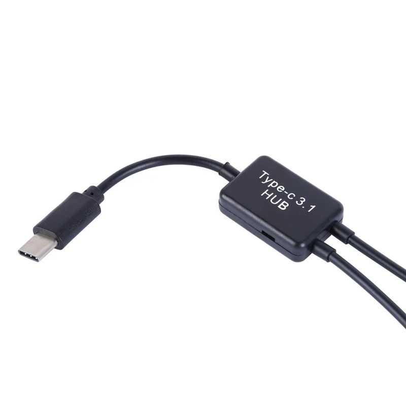 15 см usb type C 3,1 мужчина к двойному USB 2,0 Женский OTG Y сплиттер зарядный кабель 2 порта концентратор с кабелями от 1 до 3 шнур Y сплиттер кабели