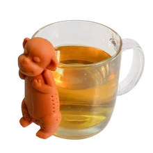 Ситечко для чая в форме милых животных, травяной фильтр для специй, диффузор, силиконовая обезьянка, ситечко для заварки чая, кухонные инструменты