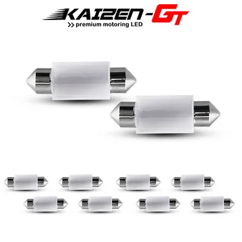 

10pcs Festoon 31/36/39/41mm 6000K Xenon White LED Car Vanity Mirror Light Bulbs C5W C10W Trunk/Cargo Area Lights Interior Lights