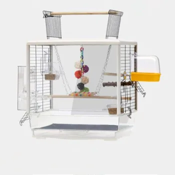 

Parrot Bird Cage Large Peony Tiger Peacock Parrot Cage Large Transparent Ornamental Bird Cage Macaws