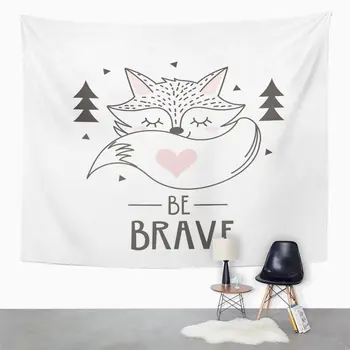 

Boy Tapestry Nursery Fox Cute Tapestry For Bedroom Room Decor Wall Hanging Wall Art Tapestry Picnic Mat Beach Towel Bed Cover