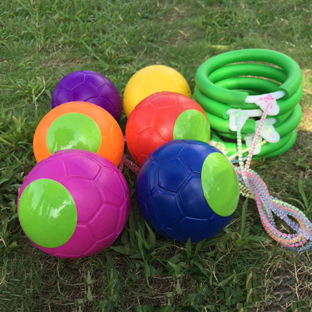 Outdoor Jump Toys Glowing Bouncing Ball Children Exercise Ball One Foot Skip Ball Foot Skipping