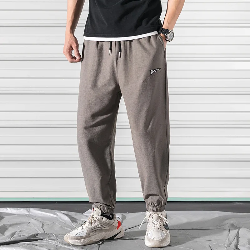 

2020 Spring Main Push Japanese-style Rolling Door Thin Ultra-stretch Embroidery Capri Pants M-5x Hk108