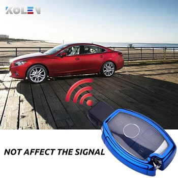 Placcatura TPU PC Car Remote Key Case Cover Shell per Mercedes Benz C A B G R Class W205 GLC GLA W204 W176 W203 W212 W463 W251 AMG - Placcatura TPU PC Car Remote Key Case Cover Shell per Mercedes Benz C A B