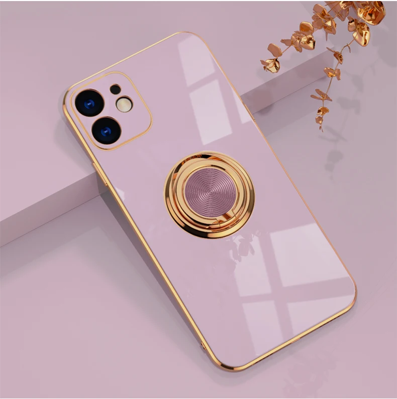 Silicone Cover For iPhone 13 12 Pro Max 11 Pro Max Case For iPhone13 13 X R Xs Xr 7 8Plus luxury Plating Case for iphone11 Cover