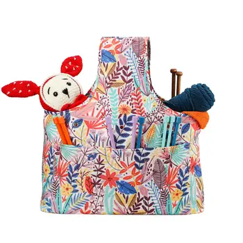

Blue Color Storage Bag Yarn with Leaves Triangular Knitted Wool Bag Waterproof Accessories Storage Bag Free shipping 2020 Gift