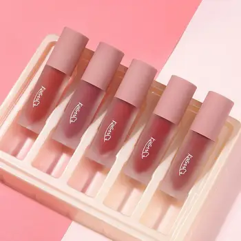 

Velvet Matte Lip Glaze Set Rotten Tomato Red Brown Waterproof Non-marking Lipstick Matte Light Matte Texture