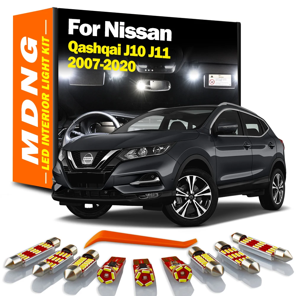 Mdng 11pcs Canbus Led Interior Dome Map License Plate Light Kit For