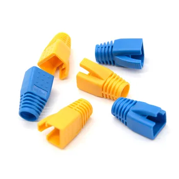

RJ45 Boot RJ 45 Cat7 Caps Cat6a Network Ethernet Cable Connector Sleeve Cat 7 Plug Protective Multicolour Boots Sheath OD 8.5mm