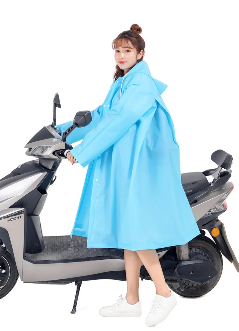 Модный женский плащ-дождевик из прозрачного этиленвинилацетата, плащ для езды на велосипеде, водонепроницаемый дождевик, пончо с капюшоном для взрослых - Цвет: 05