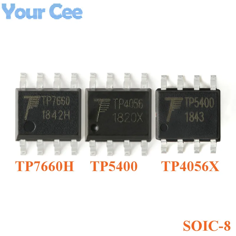 5pcs TP7660H TP4056X TP5400 SOIC8 1A Voltage Inverter Lithium Battery