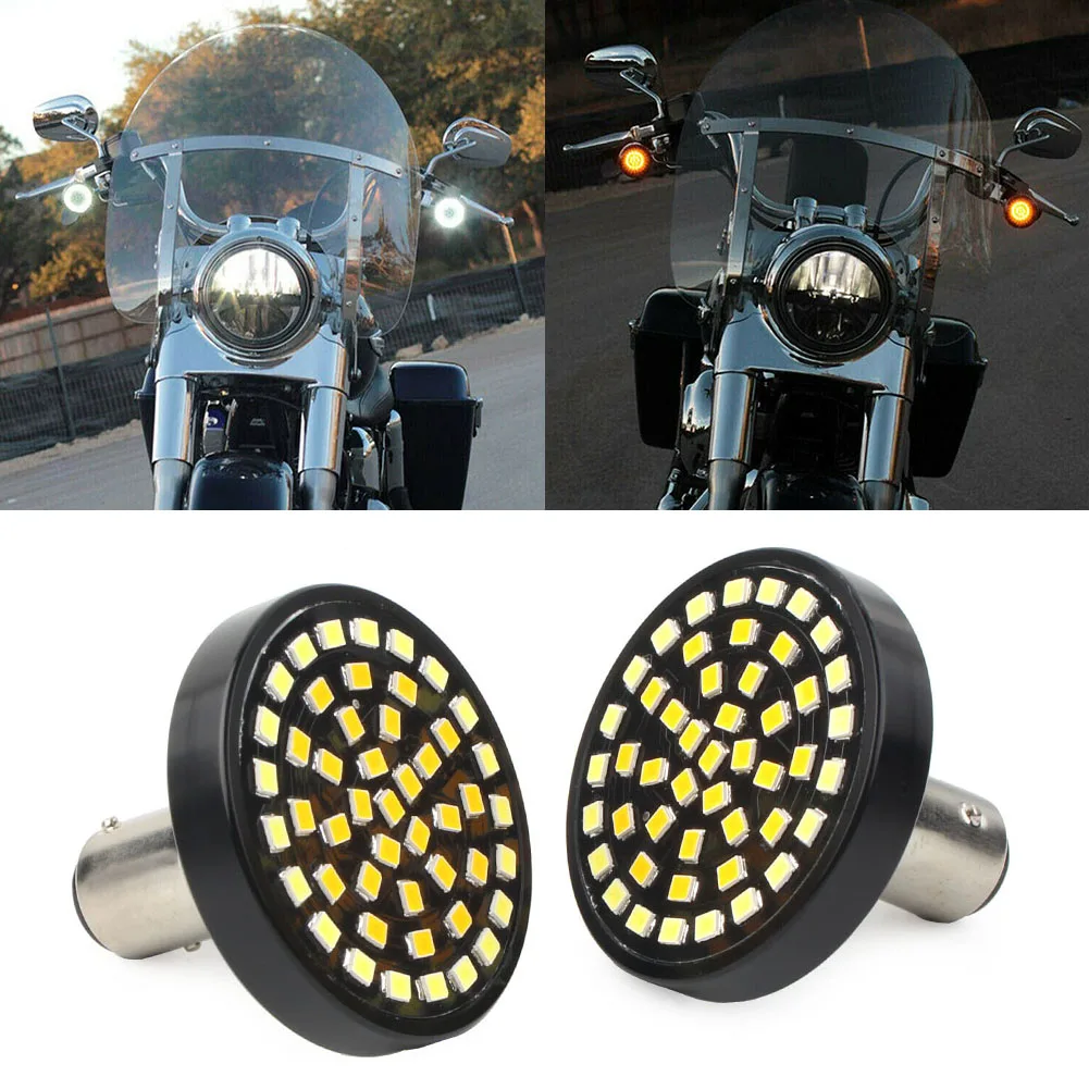 2Pcs Moto Switchback 1157 48-Smd Led Drl Indicatori Di Direzione Per Harley Softail Dyna Sportster Street Road Glide 2013-Up