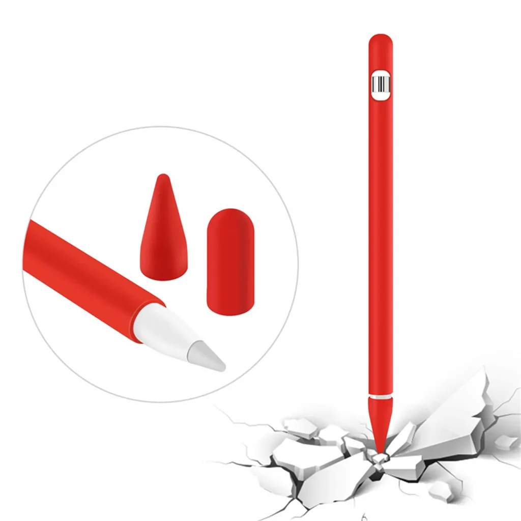 Силикагель чехол Крышка держатель карандаш рукав для Apple Pencil 1th(Gen) нескользящий Силиконовый чехол-рукав защитный чехол