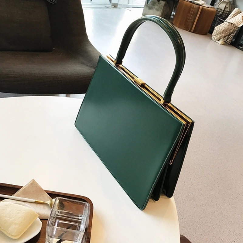 borsa da donna vintage con grande clip, borsa da donna casual, grande capacità, in pelle PU, borse alla moda da donna 2021_voghion.com