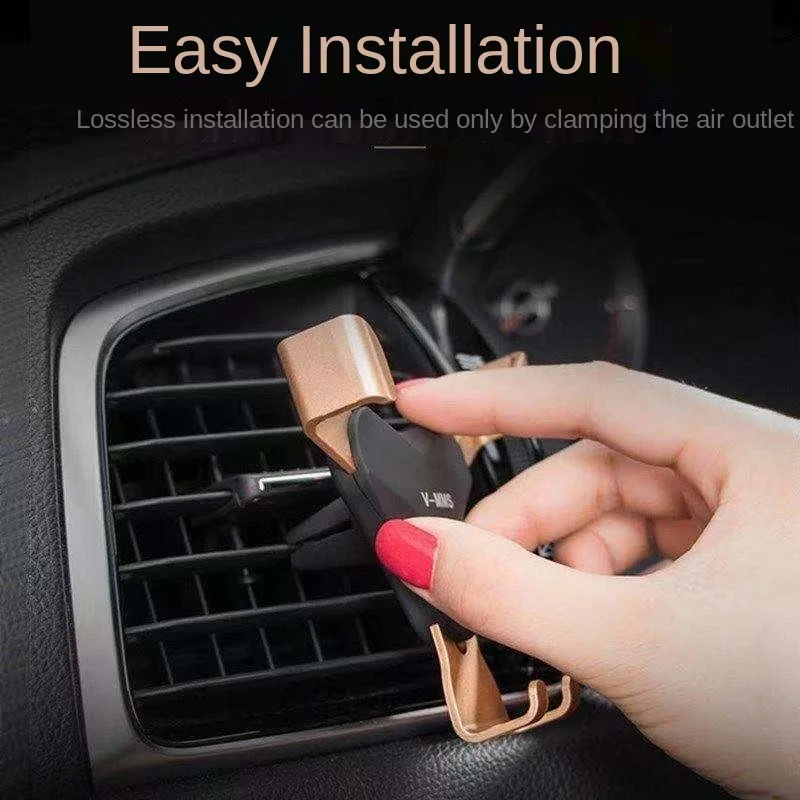 

Gravity Car Holder for Phone In Car Air Vent Mount Clip Cell Holder No Magnetic Mobile Phone Stand Support Smartphone Voiture