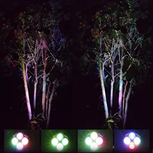 Бытовой Солнечный RGB прожектор светодиодный энергосберегающий Экологически чистый Газон лампа открытый сад во дворе прожектор