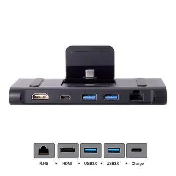 

TWISTER.CK USB 3.0 Type-C USB-C Dock Station to HDMI & 2 USB 3.0 Hub & Ethernet & Charge for Samsung S8 S9 Mate10 P20