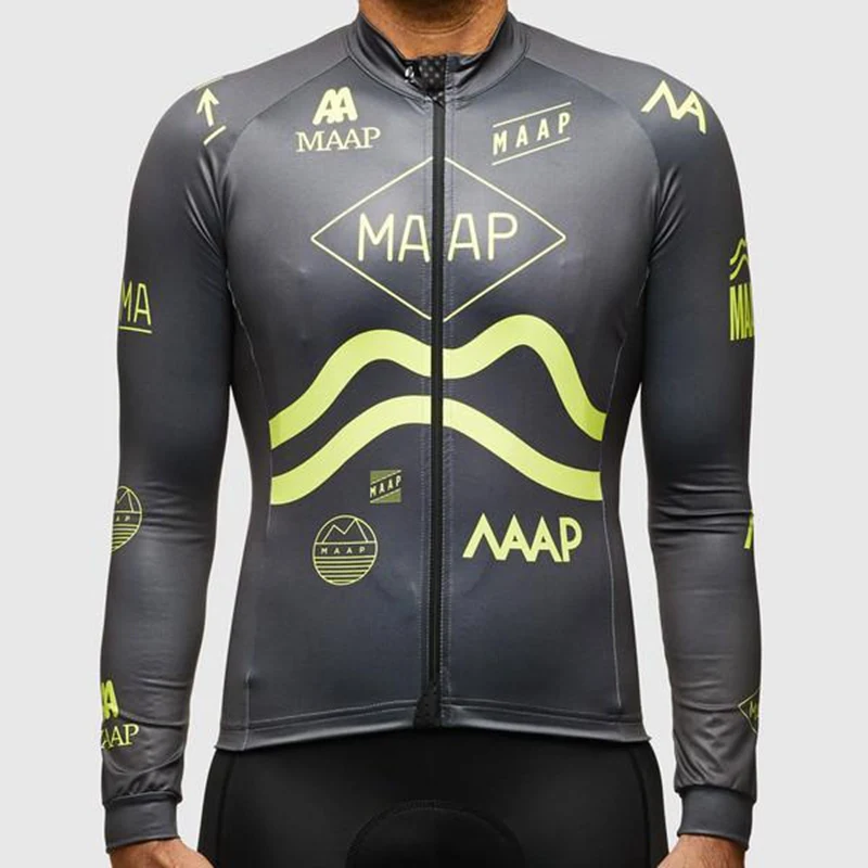 jerseys maap, зимняя велосипедная майка, мужская, с длинным рукавом, для горного велосипеда, Джерси, одежда, Mtb, куртка, для езды на велосипеде, топы, Майо, Ciclismo, сохраняет тепло - Цвет: jerseys